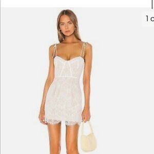 Superdown Lottie Lace Bustier Dress White Women's Size XS REVOLVE
